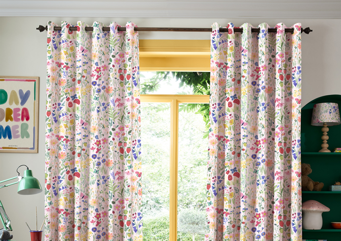 Wee Blue Bell Secret Garden, Rose - Made to Measure Curtains - Image 3